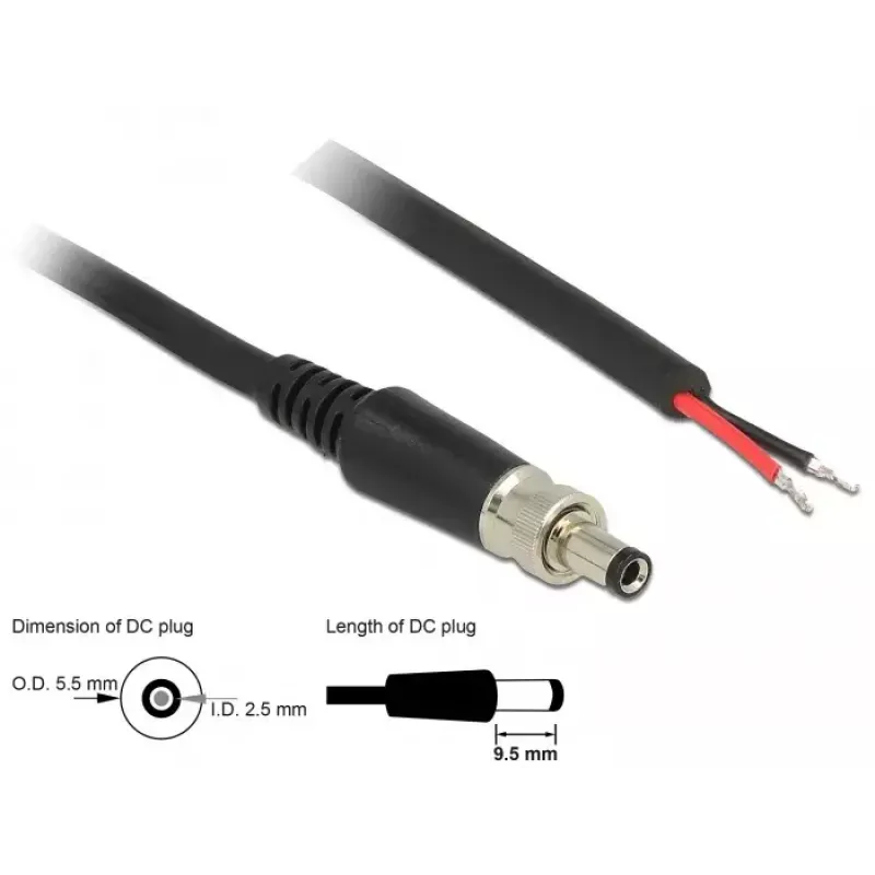 Kabel zasilający DeLOCK 89908 Czarny 0,95 m