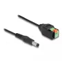 DeLOCK DC kabel 2.1 x 5.5 mm męski do 2-pinowej kostki zaciskowej Adapter 15 cm