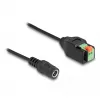 DeLOCK DC 2,1 x 5,5 mm jack do 2-pinowego bloku zaciskowego Adapter 15 cm