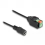 DeLOCK DC 2,1 x 5,5 mm jack do 2-pinowego bloku zaciskowego Adapter 15 cm