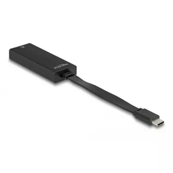 DeLOCK 66246 Przejściówka kabla RJ-45 USB C Czarny 0,09 m