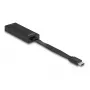 DeLOCK 66246 Przejściówka kabla RJ-45 USB C Czarny 0,09 m