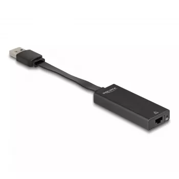 DeLOCK 66245 Zmieniacz płci kabla USB Type-A RJ-45 Czarny 0.09m