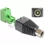 Adapter zmiany płci złącza DeLOCK 65423 DC 2.1 x 5.5 mm 2p czarny zielony