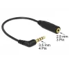Kabel audio DeLOCK 0,175 m 3,5 mm / 2,5 mm Czarny