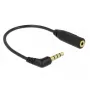 Kabel audio DeLOCK 0,175 m 3,5 mm / 2,5 mm Czarny