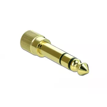 Adapter złączkowy (gender changer) DeLOCK 66390 3,5 mm na 6,35 mm złoty