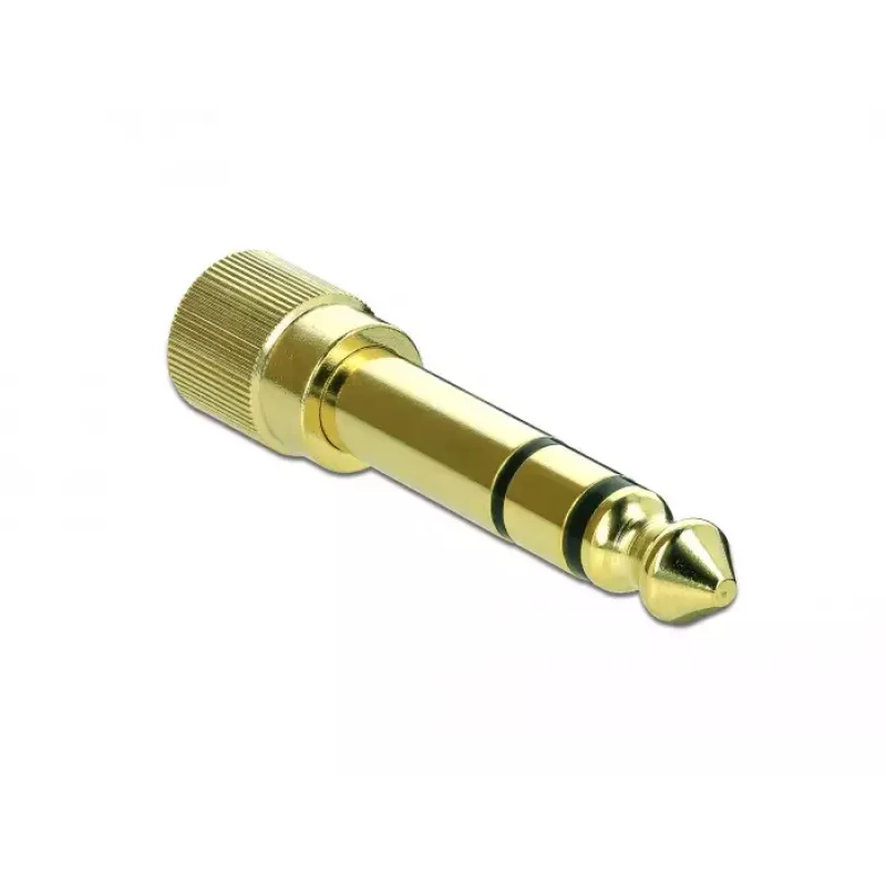 Adapter złączkowy (gender changer) DeLOCK 66390 3,5 mm na 6,35 mm złoty