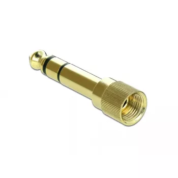 Adapter złączkowy (gender changer) DeLOCK 66390 3,5 mm na 6,35 mm złoty