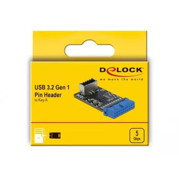 Adapter USB DeLOCK 41981 Type-E Key A Pin Header żeński na wewnętrzny Key A żeński