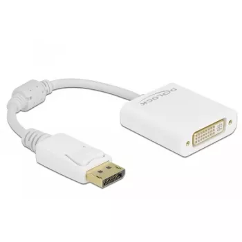 Adapter DisplayPort 1.1 męski na DVI żeński pasywny biały DeLOCK 61010