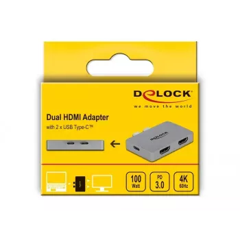 Podwójny adapter HDMI DeLOCK 64123 do MacBooka