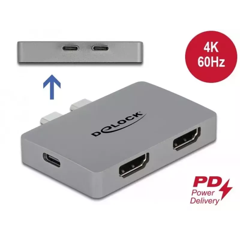 Podwójny adapter HDMI DeLOCK 64123 do MacBooka