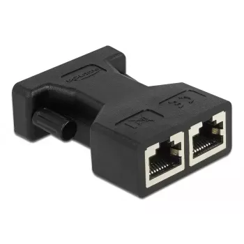 Adapter DeLOCK D-Sub 15-pin żeński na 2 x RJ45 żeński AUI 66806