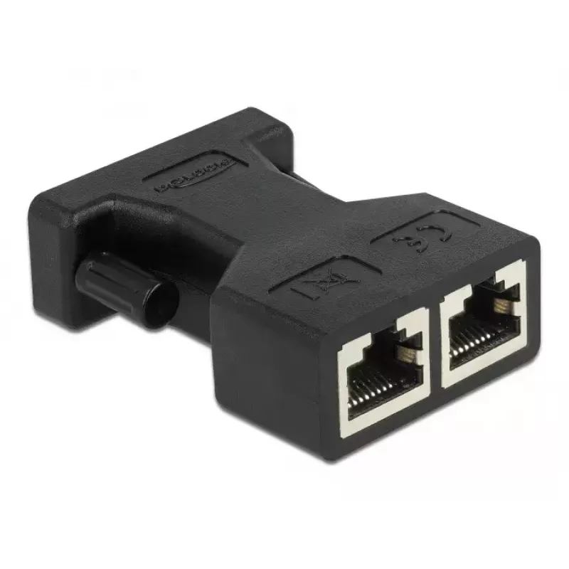 Adapter DeLOCK D-Sub 15-pin żeński na 2 x RJ45 żeński AUI 66806