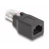 DeLOCK 66991 złącze przewodowe RJ45/RJ48/RJ50 Czarny Męski/Żeński
