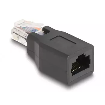 DeLOCK 66991 złącze przewodowe RJ45/RJ48/RJ50 Czarny Męski/Żeński