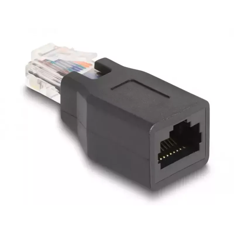 DeLOCK 66991 złącze przewodowe RJ45/RJ48/RJ50 Czarny Męski/Żeński