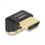 Adapter DeLOCK HDMI męsko-żeński 90° skierowany w dół 8K 60 Hz metal