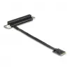 Adapter DeLOCK M.2 Key A+E na PCIe x16 NVMe, kątowy z kablem 20 cm