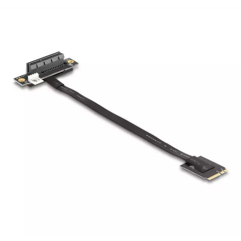 Adapter DeLOCK M.2 Key A+E do PCIe x4 NVMe – kątowy z 20 cm kablem