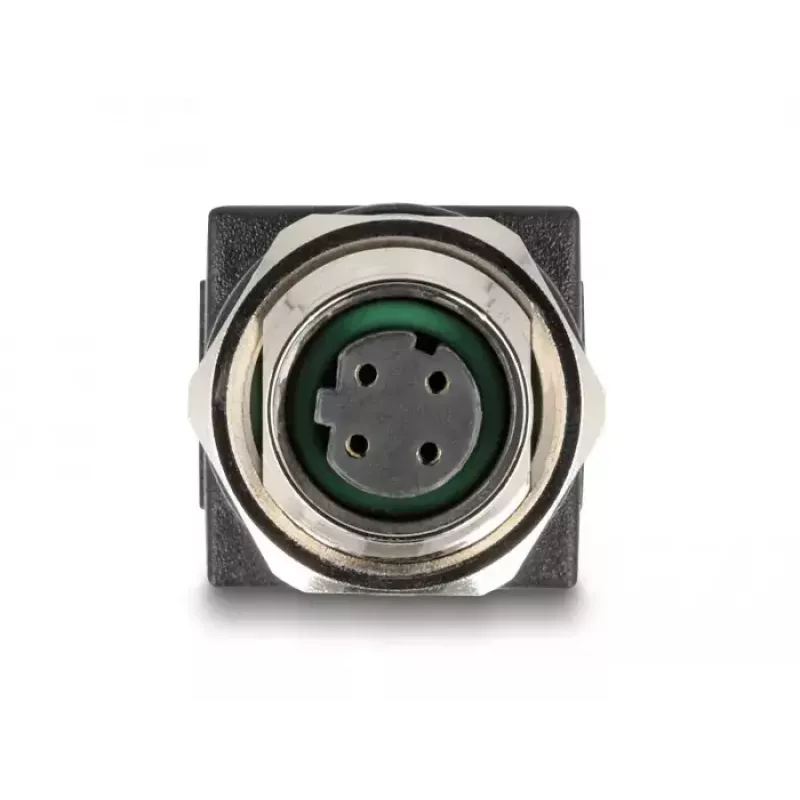 DeLOCK Adapter M12 D-kodowany 4-stykowy żeński do gniazda RJ45 prosty