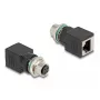 DeLOCK Adapter M12 D-kodowany 4-stykowy żeński do gniazda RJ45 prosty