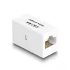 Adapter sieciowy DeLOCK RJ45 żeński na RJ45 żeński kat.6A UTP 1m biały