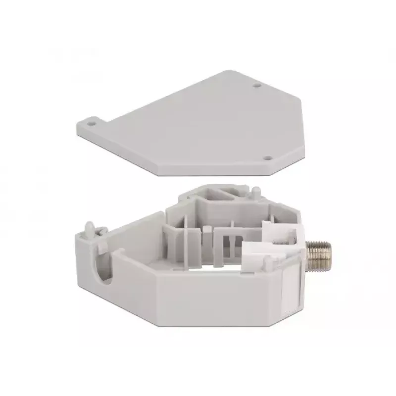 Moduł Keystone DELOCK 87160 — złącze F na złącze F, szary, 60,1×59,4×21,6 mm