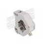 Moduł Keystone DELOCK 87160 — złącze F na złącze F, szary, 60,1×59,4×21,6 mm