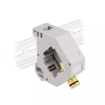 Moduł Keystone DELOCK 87162 — gniazdo głośnikowe do gniazda głośnikowego, szary/biały, 60,1×59,4×21,6 mm