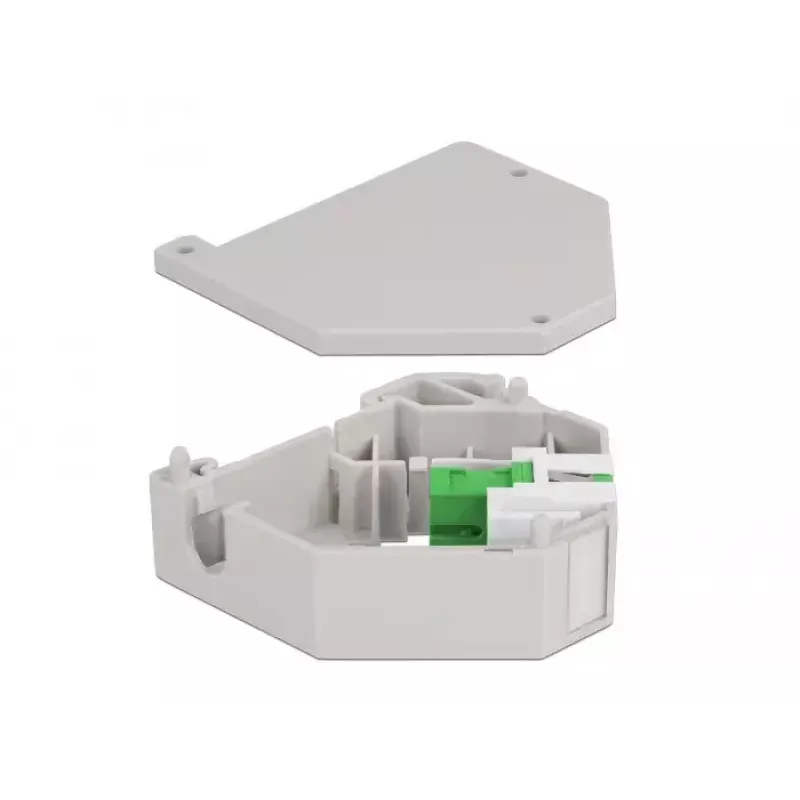 Moduł Keystone DELOCK 87165 — adapter SC na SC, zielony/szary/biały, 60,1×59,4×21,6 mm