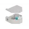 Moduł Keystone DELOCK 87173 — SC na SC duplex, aqua/szary/biały, 60,1×59,4×21,6 mm
