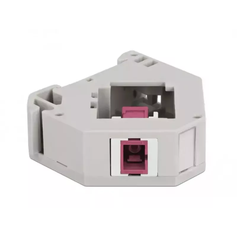 Moduł Keystone DELOCK 87182 — adapter duplex SC na SC, szary/fioletowy/biały, 60,1×59,4×21,6 mm