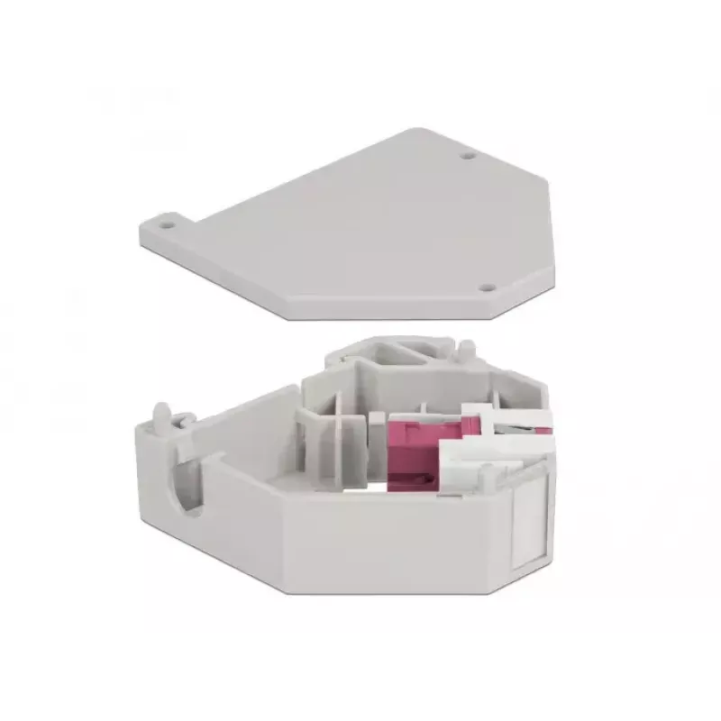 Moduł Keystone DELOCK 87182 — adapter duplex SC na SC, szary/fioletowy/biały, 60,1×59,4×21,6 mm