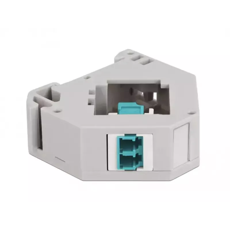 Moduł Keystone DELOCK 87194 ze złączami LC-LC, aqua/szary/biały, 60,1×59,4×21,6 mm