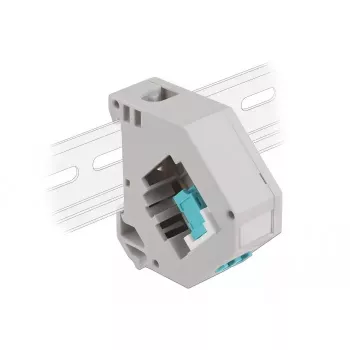 Moduł Keystone DELOCK 87194 ze złączami LC-LC, aqua/szary/biały, 60,1×59,4×21,6 mm