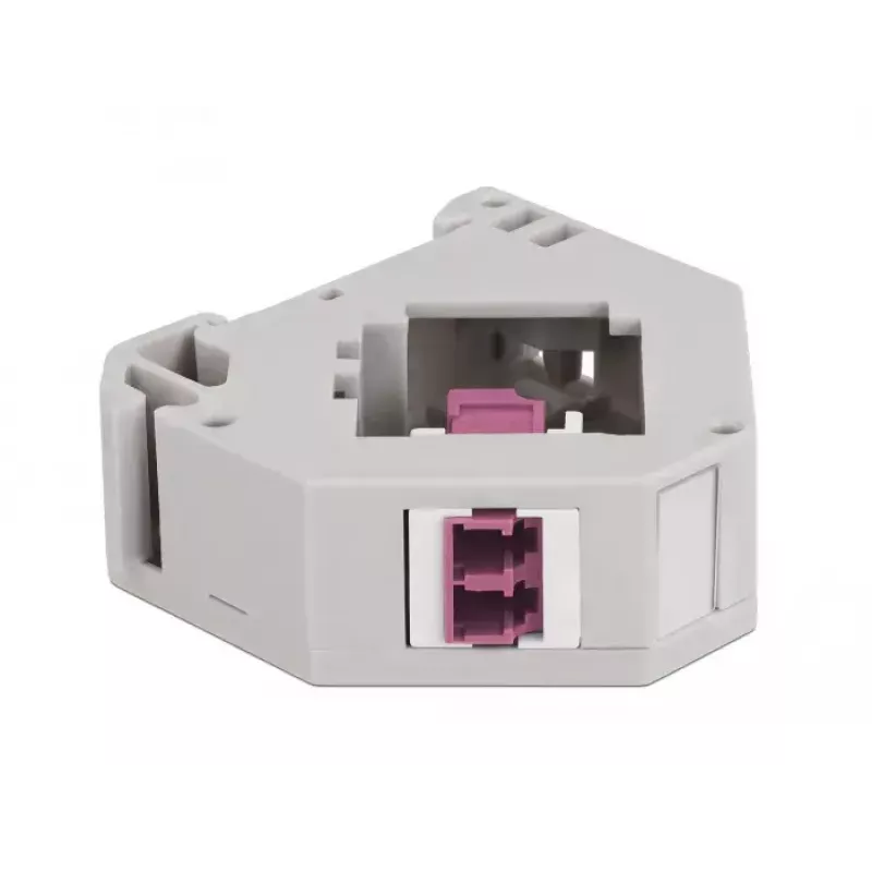 Moduł Keystone DELOCK 87195 ze złączami LC na LC, szary/fioletowy/biały, 60,1×59,4×21,6 mm