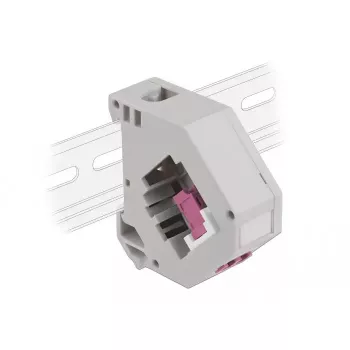 Moduł Keystone DELOCK 87195 ze złączami LC na LC, szary/fioletowy/biały, 60,1×59,4×21,6 mm