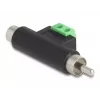 Adapter DeLOCK RCA męski i RCA żeński na listwę zaciskową 66056