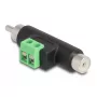 Adapter DeLOCK RCA męski i RCA żeński na listwę zaciskową 66056