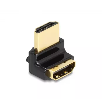 DeLOCK Adapter HDMI męski na żeński 90° w górę kątowy 8K 60 Hz metalowy