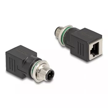 DeLOCK 60061 Adapter M12 na RJ-45 Czarny