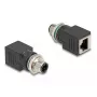 DeLOCK 60061 Adapter M12 na RJ-45 Czarny