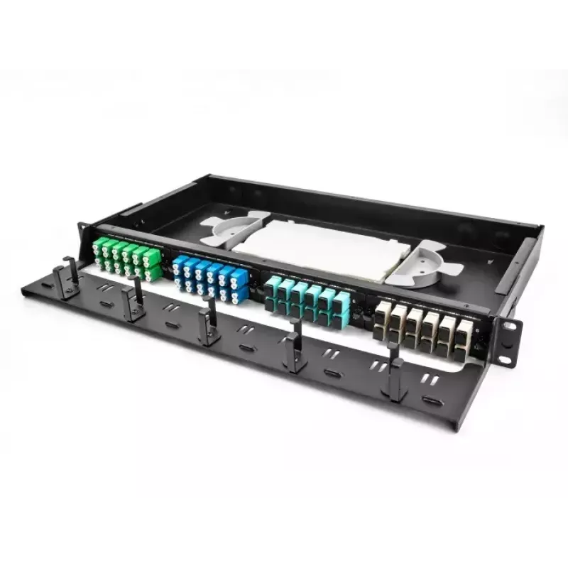 DeLOCK Fiber Optic Adapter Panel LC Duplex UPC 12 Port niebieski