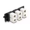 Panel adaptacyjny DeLOCK Keystone 6 portów czarny płaski RJ-45
