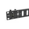 DeLOCK Panel 19-calowy do adapterów, 16 portów, czarny, montaż w szafie rack 1U