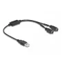 DeLOCK 61061 Kabel PS/2 0,43 m 2x 6-pin Mini-DIN USB A Czarny