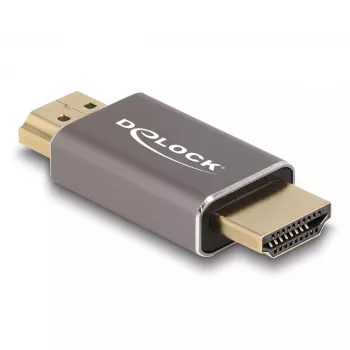 DeLOCK Adapter HDMI męski na męski 8K 60 Hz szary metal