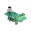 DeLOCK Adapter modułu transferowego M12 żeński 8-pinowy z kodowaniem A na blok zacisków 9-pinowy